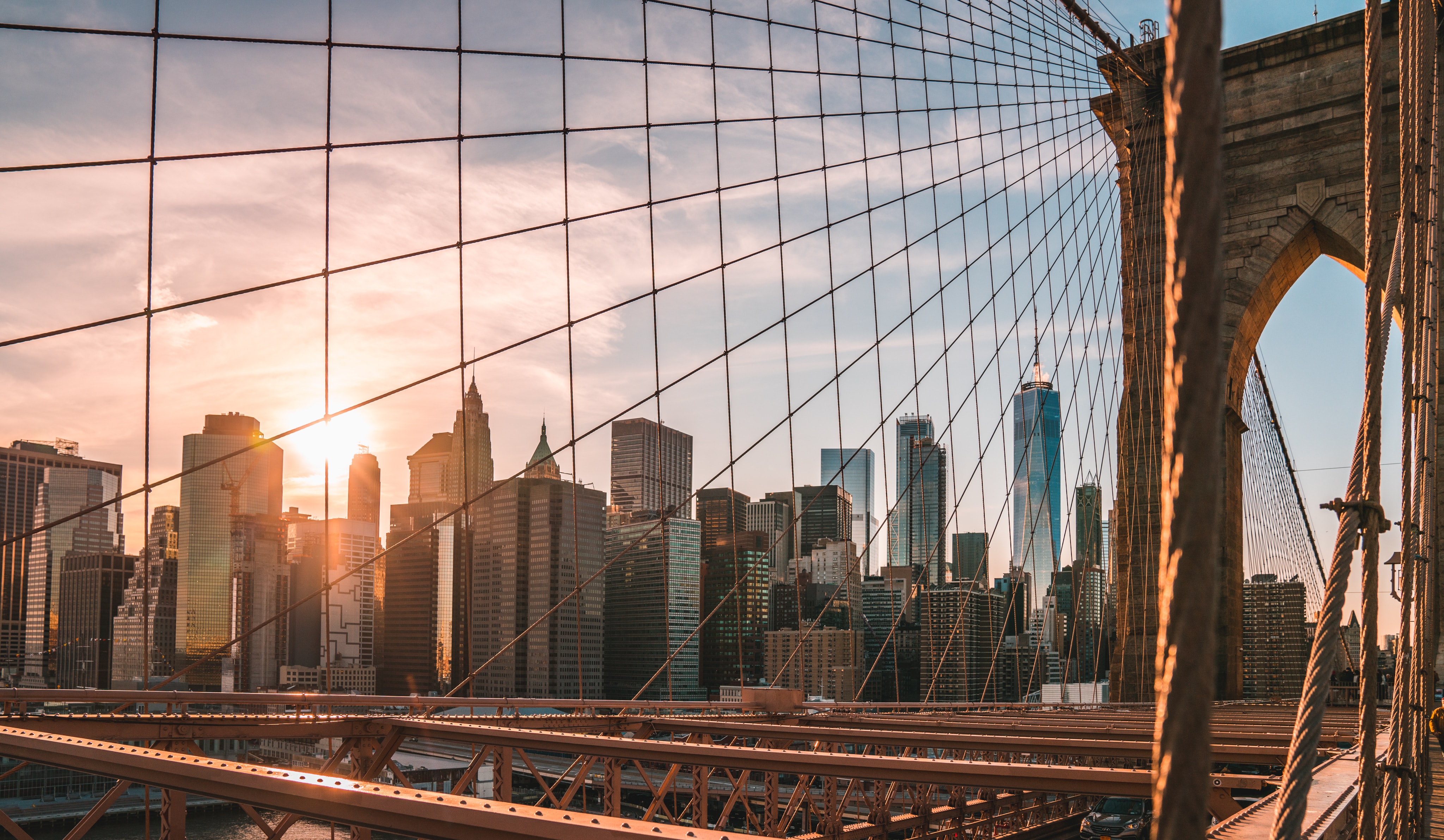 Image of the view from the Brooklyn bridge